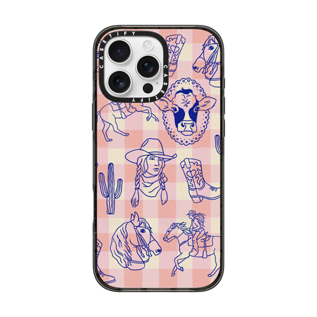 Kira Cyan x CASETiFY iPhone 16 Pro Max ケース ブラック インパクトケース Coastal Cowgirl