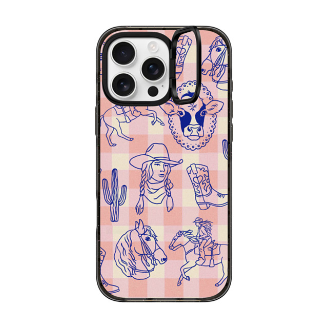 Kira Cyan x CASETiFY iPhone 16 Pro Max ケース ブラック インパクトリングスタンドケース MagSafe対応 Coastal Cowgirl