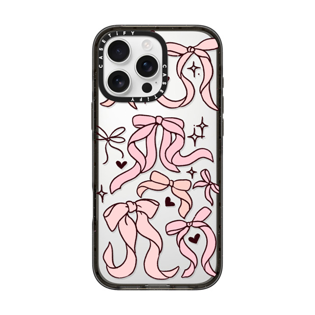 Kira Cyan x CASETiFY iPhone 16 Pro Max ケース ブラック インパクトケース Bow Collage