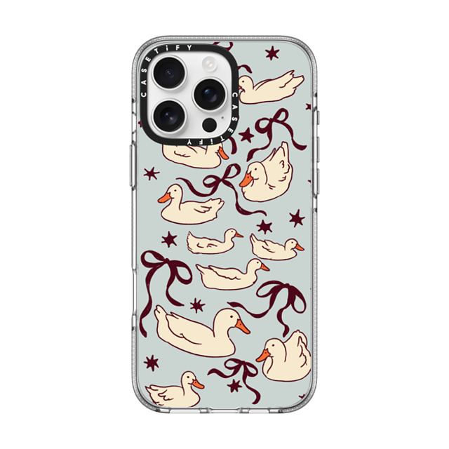 Kira Cyan x CASETiFY iPhone 16 Pro Max ケース クリア クリア ケース MagSafe対応 Ducks and bows