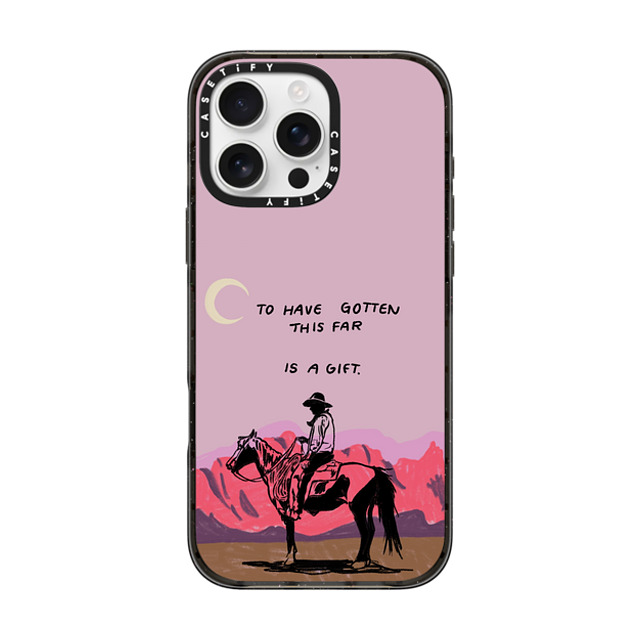 Kira Cyan x CASETiFY iPhone 16 Pro Max ケース ブラック インパクトケース MagSafe対応 Cowboy Quest