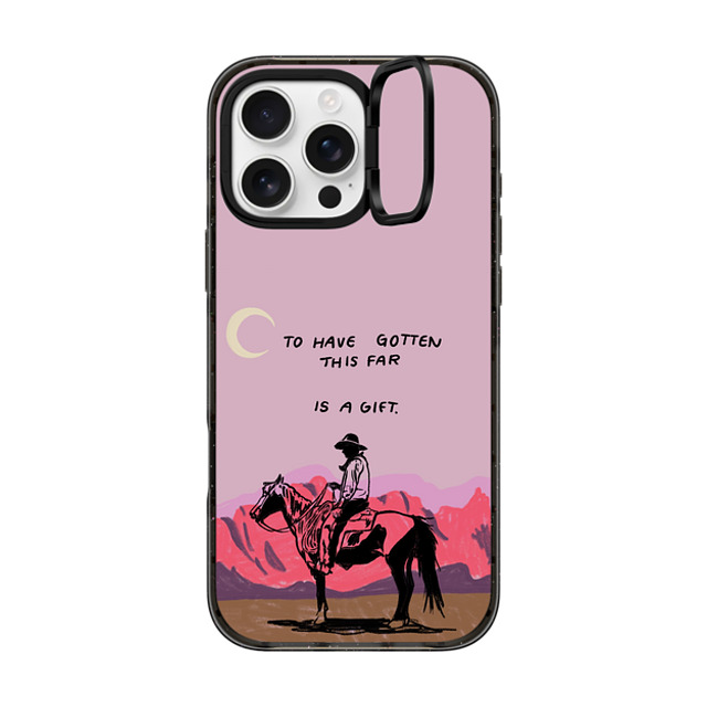 Kira Cyan x CASETiFY iPhone 16 Pro Max ケース ブラック インパクトリングスタンドケース MagSafe対応 Cowboy Quest