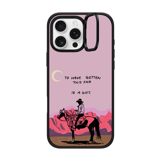 Kira Cyan x CASETiFY iPhone 16 Pro Max ケース マットブラック インパクトリングスタンドケース MagSafe対応 Cowboy Quest