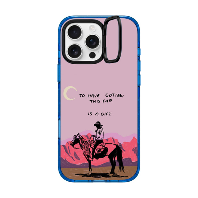 Kira Cyan x CASETiFY iPhone 16 Pro Max ケース スカイブルー インパクトリングスタンドケース MagSafe対応 Cowboy Quest