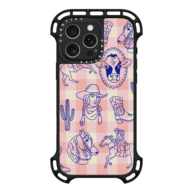 Kira Cyan x CASETiFY iPhone 16 Pro Max ケース ブラック ウルトラ バウンスケース MagSafe対応 Coastal Cowgirl