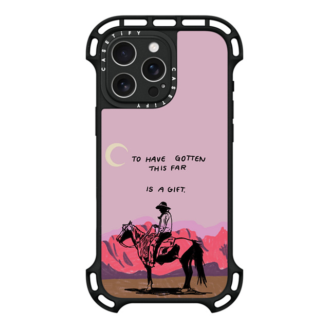 Kira Cyan x CASETiFY iPhone 16 Pro Max ケース ブラック ウルトラ バウンスケース MagSafe対応 Cowboy Quest