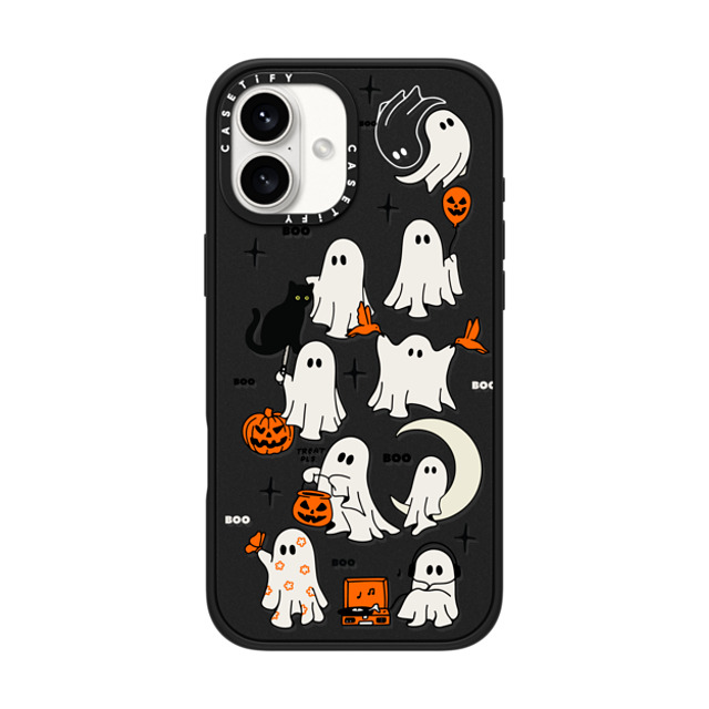 Kira Cyan x CASETiFY iPhone 16 Plus ケース マットブラック インパクトケース Boo Things