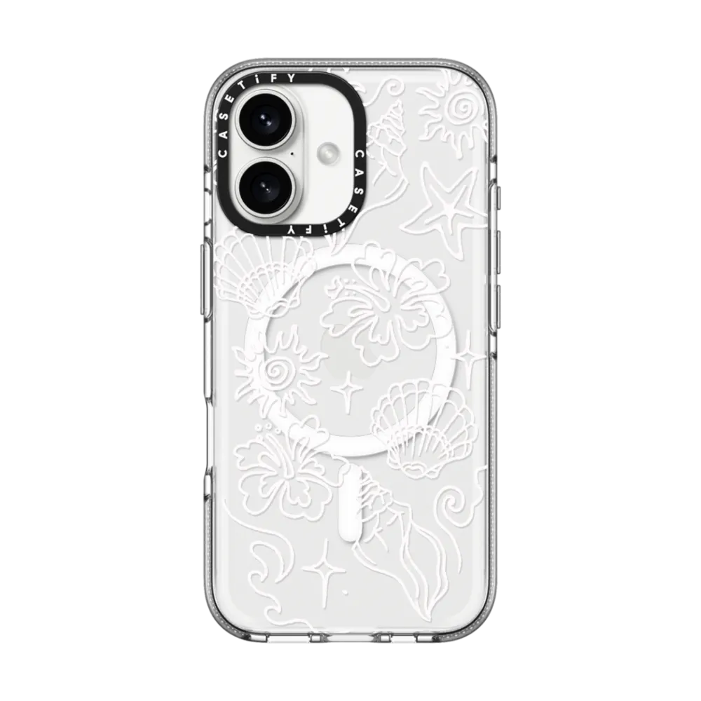 Clear iPhone 16 Case MagSafe Compatible - Sea Shore