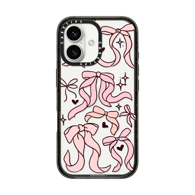 Kira Cyan x CASETiFY iPhone 16 ケース ブラック インパクトケース Bow Collage