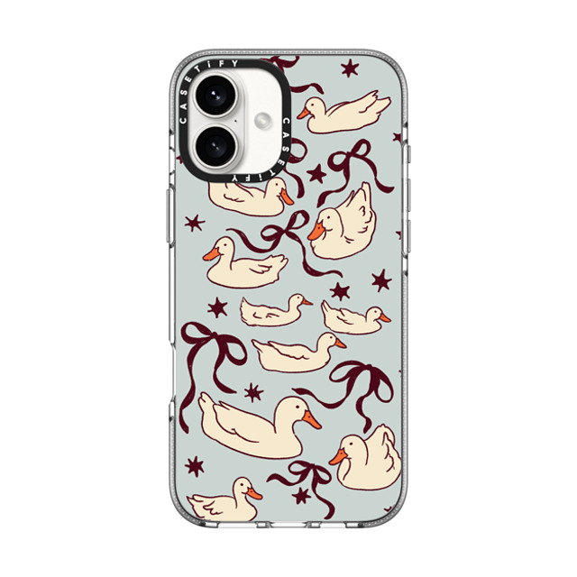 Kira Cyan x CASETiFY iPhone 16 Plus Case Clear Clear Case MagSafe Compatible Ducks and bows Kira Cyan x CASETiFY iPhone 16 Plus Case Clear Clear Case MagSafe Compatible Ducks and bows