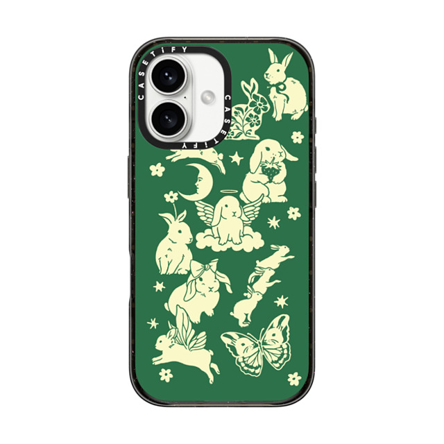 Kira Cyan x CASETiFY iPhone 16 ケース ブラック インパクトケース Spring Bunnies