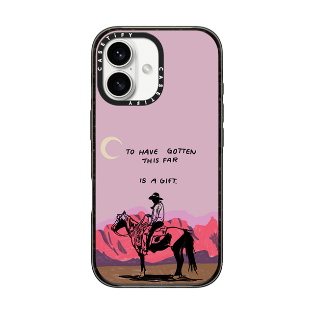 Kira Cyan x CASETiFY iPhone 16 ケース ブラック インパクトケース MagSafe対応 Cowboy Quest