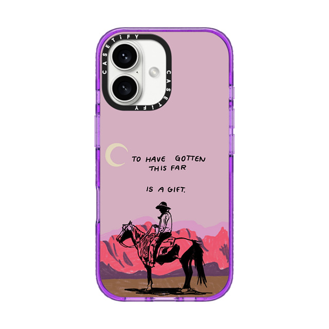 Kira Cyan x CASETiFY iPhone 16 Case パープル Impact Case MagSafe Compatible Cowboy Quest Kira Cyan x CASETiFY iPhone 16 Case パープル Impact Case MagSafe Compatible Cowboy Quest