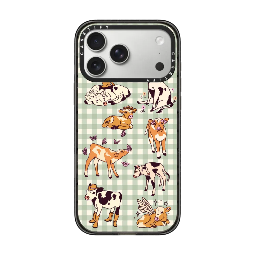 Impact iPhone 17 Pro Max Case MagSafe Compatible - Cow Gingham