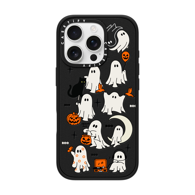 Kira Cyan x CASETiFY iPhone 16 Pro ケース マットブラック インパクトケース Boo Things