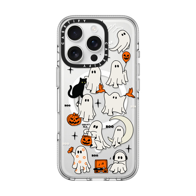 Kira Cyan x CASETiFY iPhone 16 Pro ケース クリア クリア ケース MagSafe対応 Boo Things