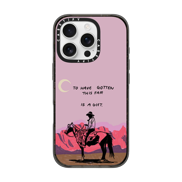 Kira Cyan x CASETiFY iPhone 16 Pro ケース ブラック インパクトケース MagSafe対応 Cowboy Quest