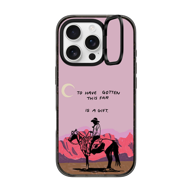 Kira Cyan x CASETiFY iPhone 16 Pro ケース ブラック インパクトリングスタンドケース MagSafe対応 Cowboy Quest