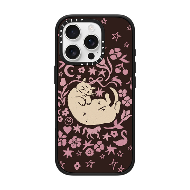 Kira Cyan x CASETiFY iPhone 16 Pro Case Animal,Nature Matte Black Impact Case MagSafe Compatible Eepy Cat Back to School Kira Cyan x CASETiFY iPhone 16 Pro Case Animal,Nature Matte Black Impact Case MagSafe Compatible Eepy Cat Back to School