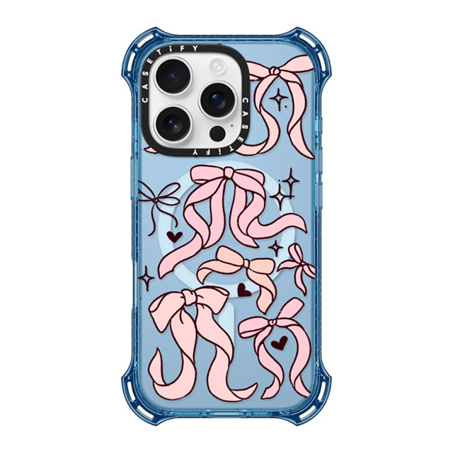 Kira Cyan x CASETiFY iPhone 16 Pro Case ベイビーブルー バウンスケース Bow Collage Kira Cyan x CASETiFY iPhone 16 Pro Case ベイビーブルー バウンスケース Bow Collage