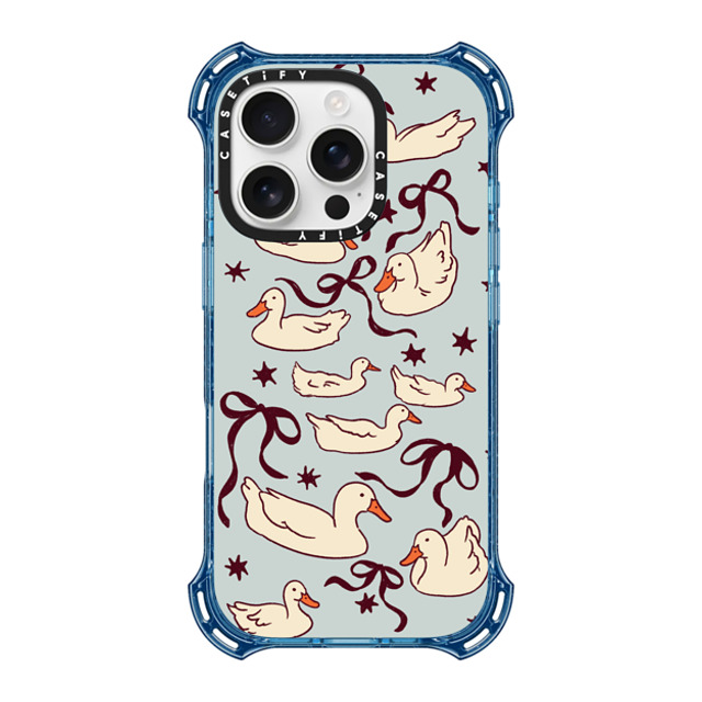 Kira Cyan x CASETiFY iPhone 16 Pro Case ベイビーブルー バウンスケース Ducks and bows Kira Cyan x CASETiFY iPhone 16 Pro Case ベイビーブルー バウンスケース Ducks and bows