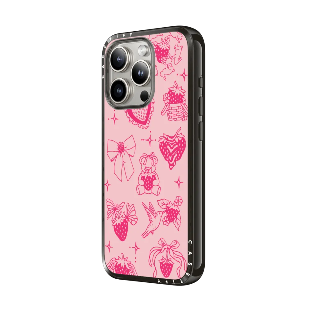 Impact Lite iPhone 15 Pro Max Case - Strawberry Tattoo Flash