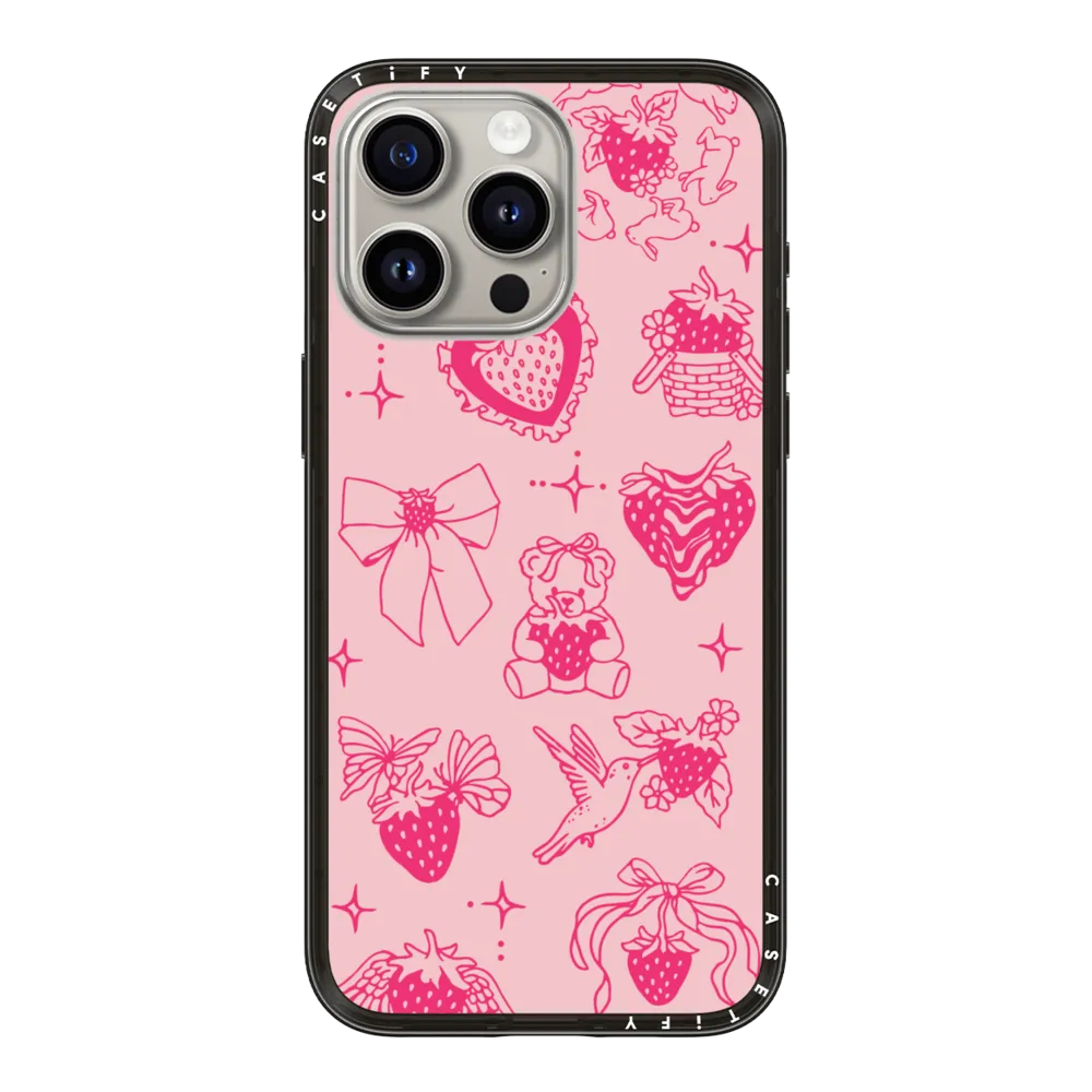 Impact Lite iPhone 15 Pro Max Case - Strawberry Tattoo Flash
