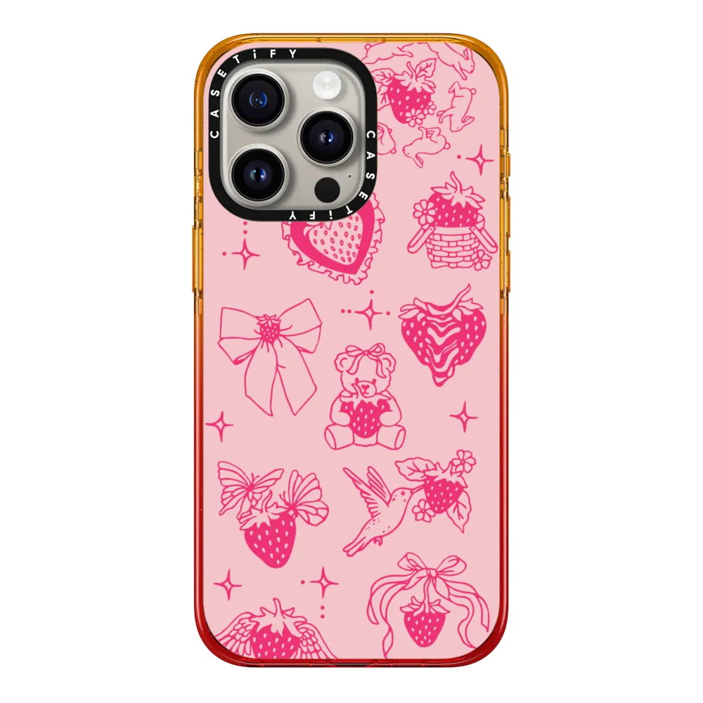Impact iPhone 15 Pro Max Case - Strawberry Tattoo Flash