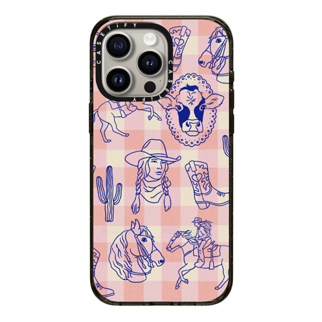 Kira Cyan x CASETiFY iPhone 15 Pro Max ケース ブラック インパクトケース Coastal Cowgirl