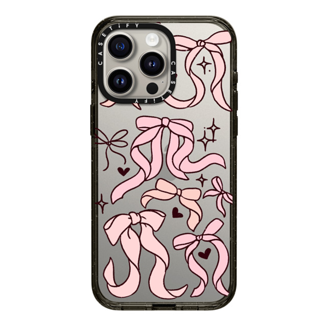 Kira Cyan x CASETiFY iPhone 15 Pro Max ケース ブラック インパクトケース Bow Collage