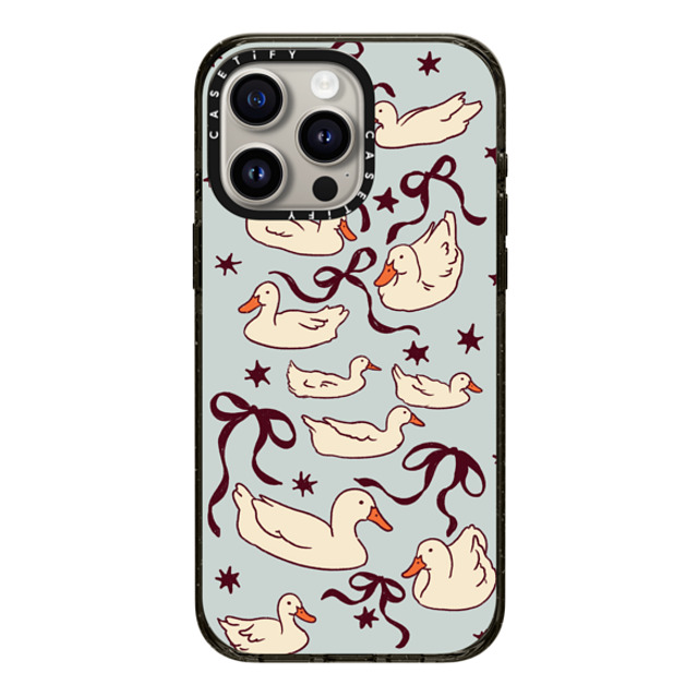 Kira Cyan x CASETiFY iPhone 15 Pro Max ケース ブラック インパクトケース Ducks and bows