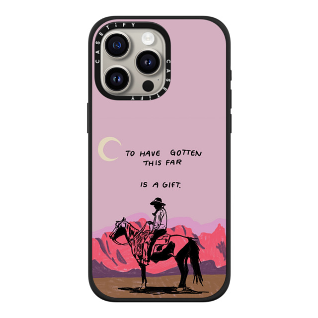 Kira Cyan x CASETiFY iPhone 15 Pro Max ケース マットブラック インパクトケース MagSafe対応 Cowboy Quest
