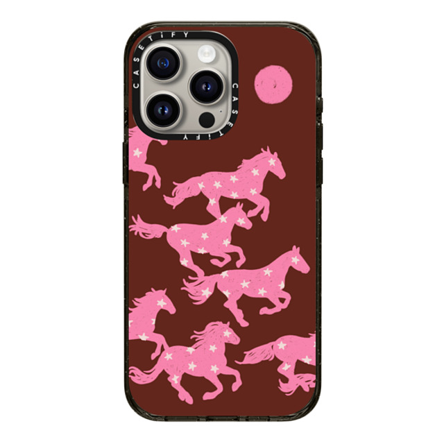Kira Cyan x CASETiFY iPhone 15 Pro Max Case Animal,Nature Black Impact Case MagSafe Compatible Wild Horses Back to School Kira Cyan x CASETiFY iPhone 15 Pro Max Case Animal,Nature Black Impact Case MagSafe Compatible Wild Horses Back to School