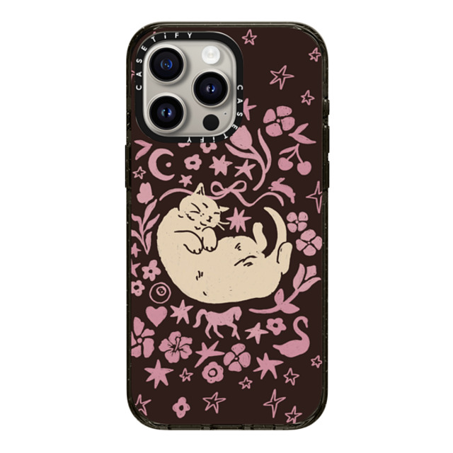 Kira Cyan x CASETiFY iPhone 15 Pro Max Case Animal,Nature Black Impact Case MagSafe Compatible Eepy Cat Back to School Kira Cyan x CASETiFY iPhone 15 Pro Max Case Animal,Nature Black Impact Case MagSafe Compatible Eepy Cat Back to School