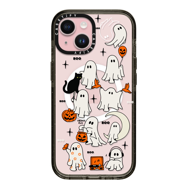 Kira Cyan x CASETiFY iPhone 15 ケース ブラック インパクトケース MagSafe対応 Boo Things