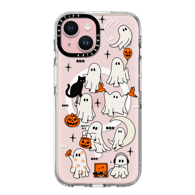 Kira Cyan x CASETiFY iPhone 15 ケース クリア クリア ケース MagSafe対応 Boo Things