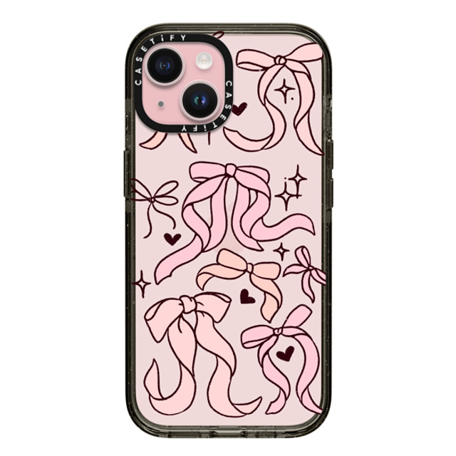 Kira Cyan x CASETiFY iPhone 15 ケース ブラック インパクトケース Bow Collage