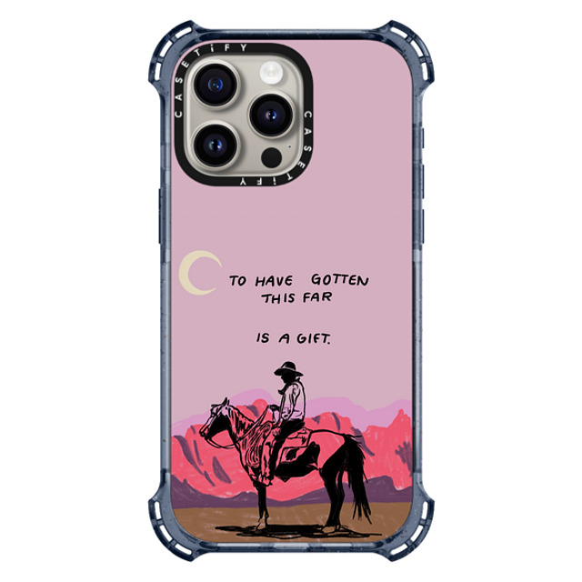 Kira Cyan x CASETiFY iPhone 15 Pro Max ケース Classic Blue バウンスケース Cowboy Quest