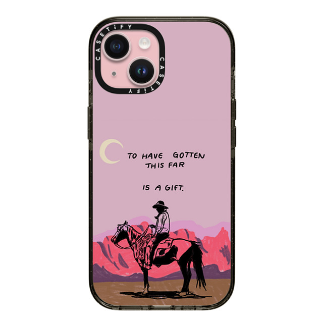 Kira Cyan x CASETiFY iPhone 15 ケース ブラック インパクトケース Cowboy Quest