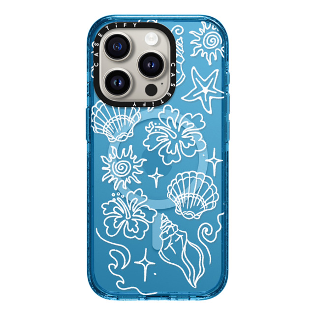 Kira Cyan x CASETiFY iPhone 15 Pro Case Cyan Blue Impact Case MagSafe Compatible Sea Shore Kira Cyan x CASETiFY iPhone 15 Pro Case Cyan Blue Impact Case MagSafe Compatible Sea Shore