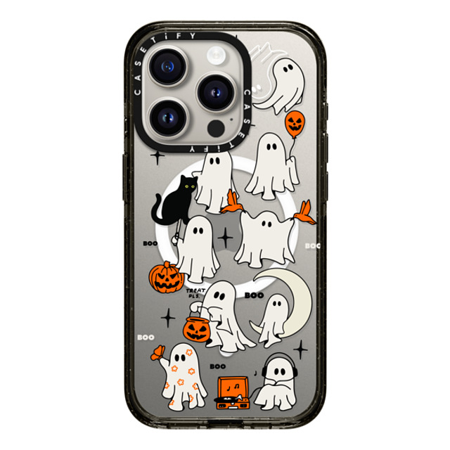 Kira Cyan x CASETiFY iPhone 15 Pro ケース ブラック インパクトケース MagSafe対応 Boo Things