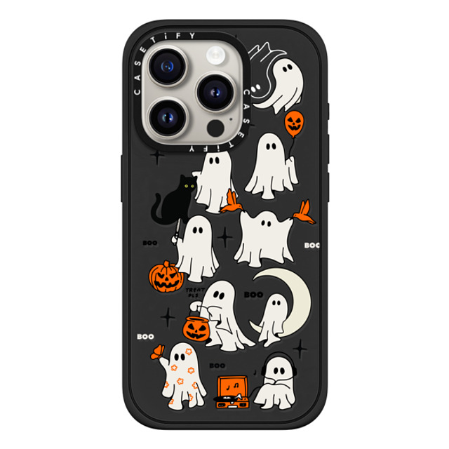 Kira Cyan x CASETiFY iPhone 15 Pro ケース マットブラック インパクトケース MagSafe対応 Boo Things