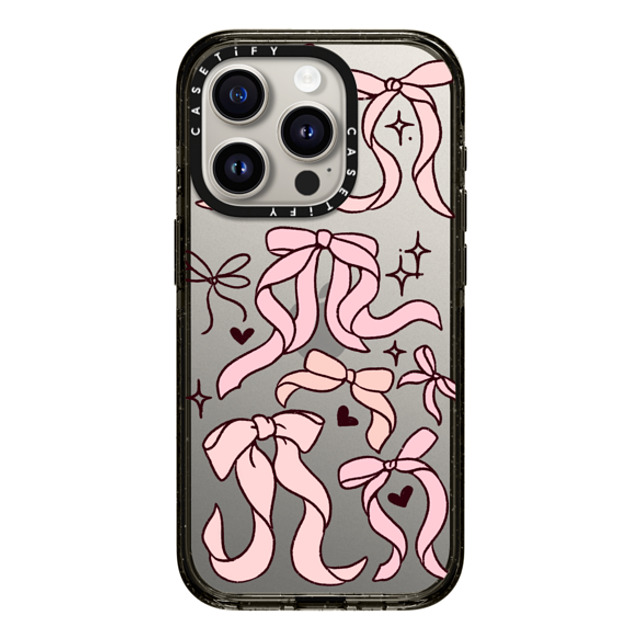 Kira Cyan x CASETiFY iPhone 15 Pro ケース ブラック インパクトケース Bow Collage