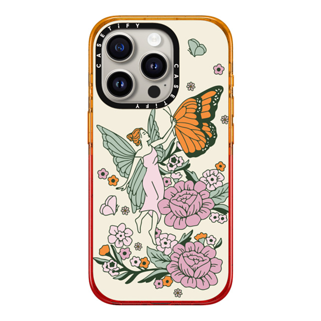 Kira Cyan x CASETiFY iPhone 15 Pro Case Peach Haze Impact Case MagSafe Compatible Fairy Flowers Kira Cyan x CASETiFY iPhone 15 Pro Case Peach Haze Impact Case MagSafe Compatible Fairy Flowers