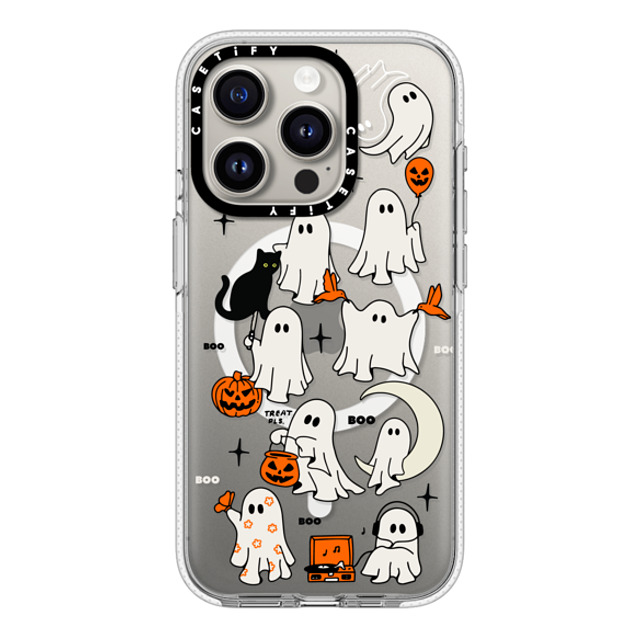 Kira Cyan x CASETiFY iPhone 15 Pro ケース クリア クリア ケース MagSafe対応 Boo Things