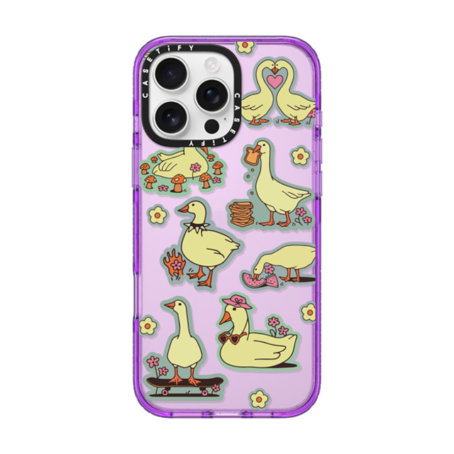 Kira Cyan x CASETiFY iPhone 16 Pro Max ケース パープル インパクトケース Geese