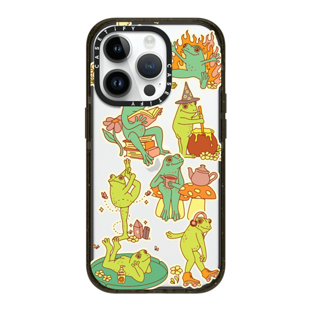 Kira Cyan x CASETiFY iPhone 14 Pro ケース ブラック インパクトケース Frog Stickers