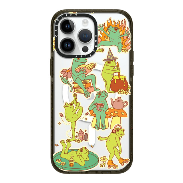 Kira Cyan x CASETiFY iPhone 14 Pro Max ケース ブラック インパクトケース MagSafe対応 Frog Stickers