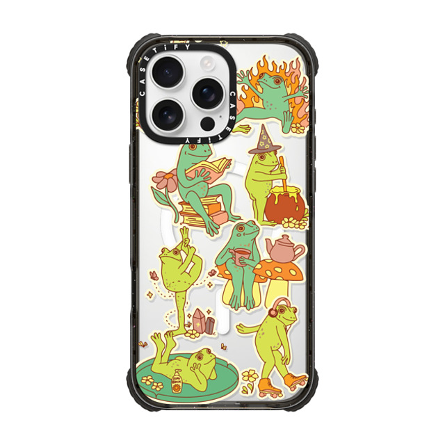 Kira Cyan x CASETiFY iPhone 16 Pro Max Case Black ウルトラ インパクトケース MagSafe 対応 Frog Stickers Kira Cyan x CASETiFY iPhone 16 Pro Max Case Black ウルトラ インパクトケース MagSafe 対応 Frog Stickers