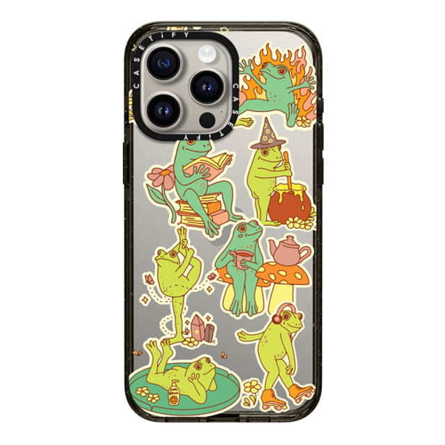 Kira Cyan x CASETiFY iPhone 15 Pro Max ケース ブラック インパクトケース Frog Stickers